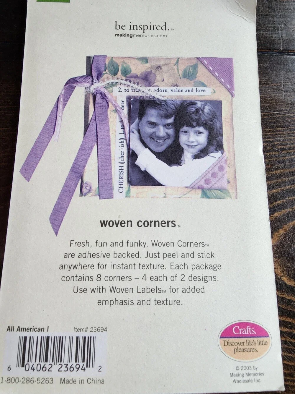 RARE Making Memories Woven Photo Corners Card Scrapbook Stickers Retired NEW #18